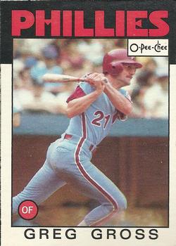 1986 O-Pee-Chee Baseball Cards 302     Greg Gross